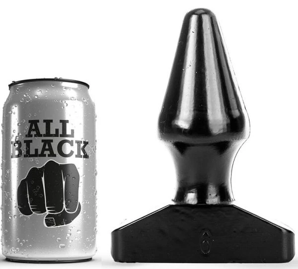 ALL Black Analstecker aus PVC für Analvergnügen, schwarz