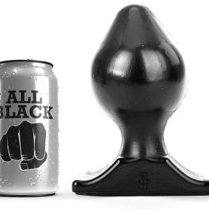 ALL Black Anale plug met flexibele dop, PVC ALL Black Anale plug met flexibele dop, PVC - Afbeelding 1