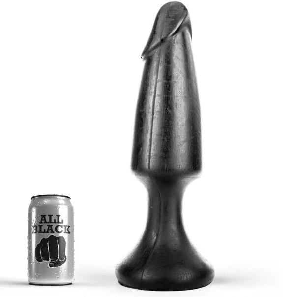 ALL Black Anale plug met penisvorm 35 x 9 cm