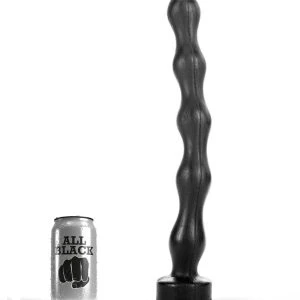 ALL Black Analperlen mit fünf breit-schmal Variationen PVC