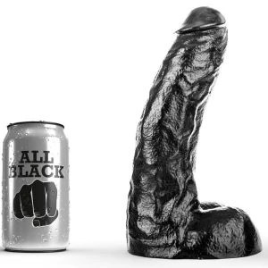 ALL Black Dildo natürliche Form 26 x 7 cm PVC