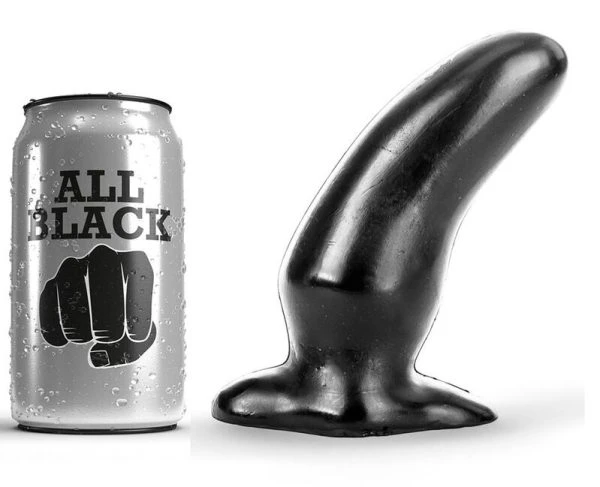 ALL Black Anaalplug met gebogen vorm