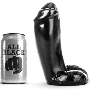 ALL Black Realistische Dildo met Ballen 16 x 6 cm ALL Black Realistische Dildo met Ballen 16 x 6 cm - Afbeelding 1