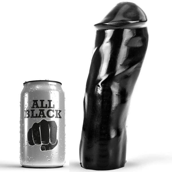 ALL Black Realistischer Dildo mit halbsichtbarem Zug