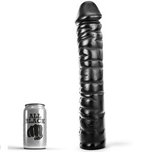 ALL Black Dildo met geribbelde schacht, PVC, 38 x 9 cm ALL Black Dildo met geribbelde schacht, PVC, 38 x 9 cm - Afbeelding 1