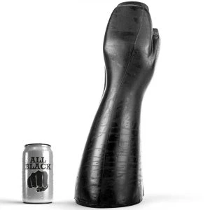 ALL Black Fisting Dildo with Hand and Arm, 39 x 16 cm