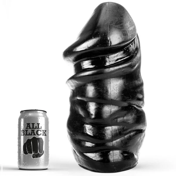ALL Black Pene Anal 33 CM Anaalplug Dildo zonder Ballen PVC Zwart