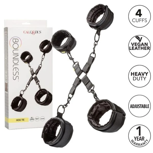 Calexotics Boundless Hog Tie Handschellen und Fußfesseln Set