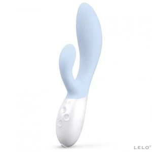 Lelo INA 3 Luxus-vibrator met clitorisstimulator, celeste