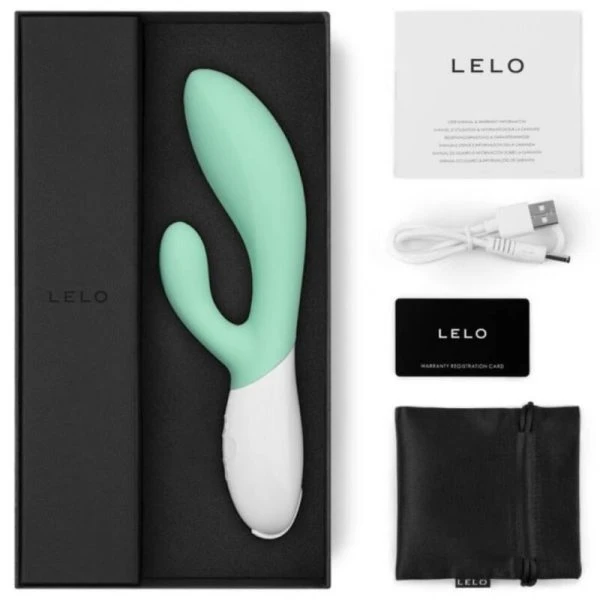 Lelo INA 3 Rabbit-Vibrator met G-punt- en clitorisstimulatie, algen Lelo INA 3 Rabbit-Vibrator met G-punt- en clitorisstimulatie, algen
