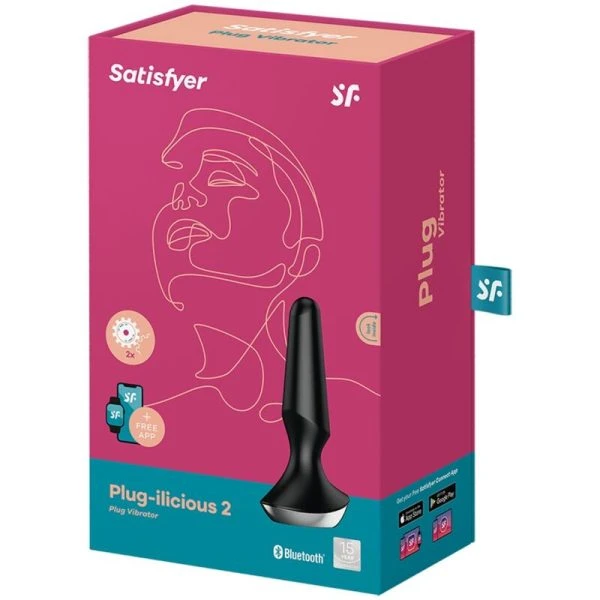 Satisfyer Connect Plug-ilicious 2 Anale Vibrator met App-bediening, zwart Satisfyer Connect Plug-ilicious 2 Anale Vibrator met App-bediening, zwart