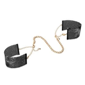 Bijoux Desire Metallique Handschellen aus schwarzem Metallgewebe