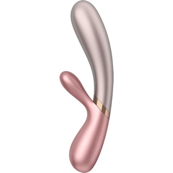 Satisfyer Connect Hot Lover Rabbit-Vibrator met verwarmingsfunctie, Roze & Beige Satisfyer Connect Hot Lover Rabbit-Vibrator met verwarmingsfunctie, Roze & Beige
