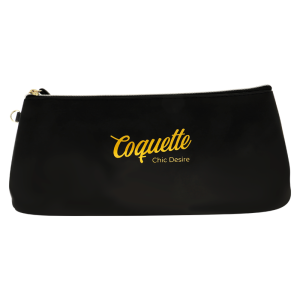 Coquette Chic Desire toilettas voor seksspeeltjes, zwart met gouden logo Coquette Chic Desire toilettas voor seksspeeltjes, zwart met gouden logo - Afbeelding 1