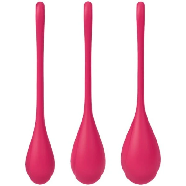 Satisfyer Yoni Power 1 Trainingsset voor bekkenbodemspieren rood