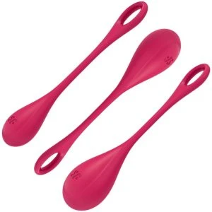 Satisfyer Yoni Power 1 Trainingsset voor bekkenbodemspieren rood