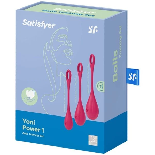 Satisfyer Yoni Power 1 Trainingsset voor bekkenbodemspieren rood