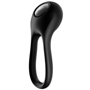 Satisfyer Ring Majestic Duo Penisring-Vibrator met 12 programma's, zwart Satisfyer Ring Majestic Duo Penisring-Vibrator met 12 programma's, zwart - Afbeelding 1