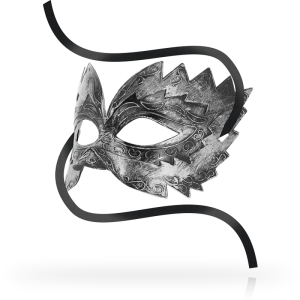 Ohmama Masks Antizaz-Maske in Venetiaanse stijl Zilver Ohmama Masks Antizaz-Maske in Venetiaanse stijl Zilver - Afbeelding 2