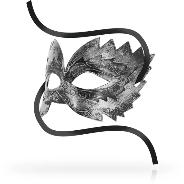 Ohmama Masks Antizaz-Maske in Venetiaanse stijl Zilver