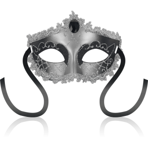 Ohmama Masks Venetiaans masker met zwarte diamant Ohmama Masks Venetiaans masker met zwarte diamant - Afbeelding 1