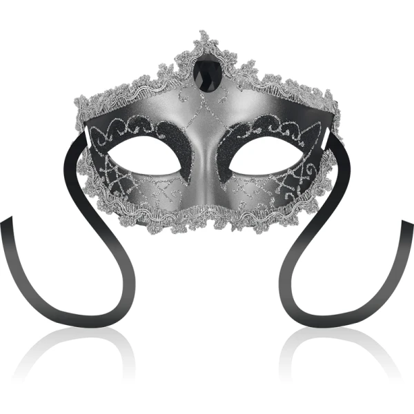 Ohmama Masks Venetiaans masker met zwarte diamant