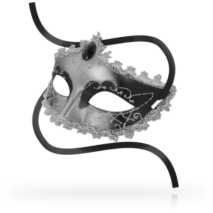 Ohmama Masks Venetiaans masker met zwarte diamant Ohmama Masks Venetiaans masker met zwarte diamant - Afbeelding 2