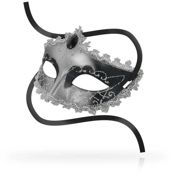 Ohmama Masks Venetiaans masker met zwarte diamant