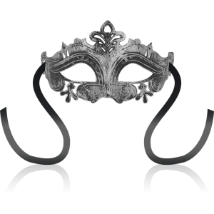 Ohmama Masks Venetiaans masker zilver met satijnen lint Ohmama Masks Venetiaans masker zilver met satijnen lint - Afbeelding 1