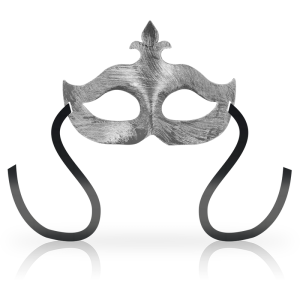 Ohmama Masks Fleur de Lis Maske Silber im venezianischen Stil Ohmama Masks Fleur de Lis Maske Silber im venezianischen Stil - Afbeelding 1