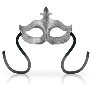 Ohmama Masks Fleur de Lis Maske Silber im venezianischen Stil