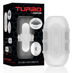 Jamyjob Turbo Doppel-Masturbator mit Mund und Vagina – Bild 2
