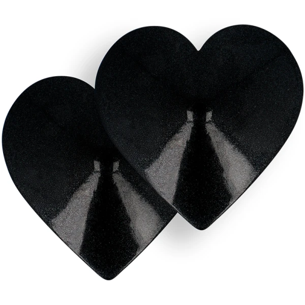 Coquette Accessories Nippelabdeckungen met zwarte hartjes, herbruikbaar