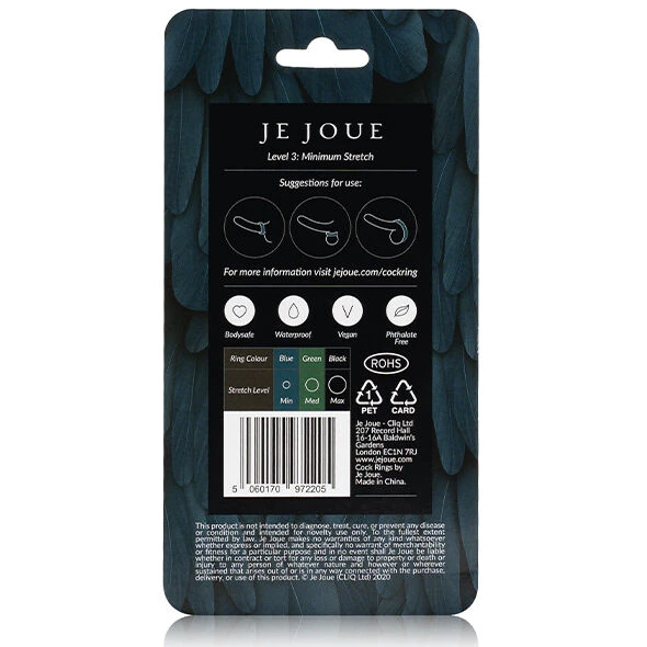 JE Joue Penisring van siliconen voor minimale afknelling, blauw JE Joue Penisring van siliconen voor minimale afknelling, blauw