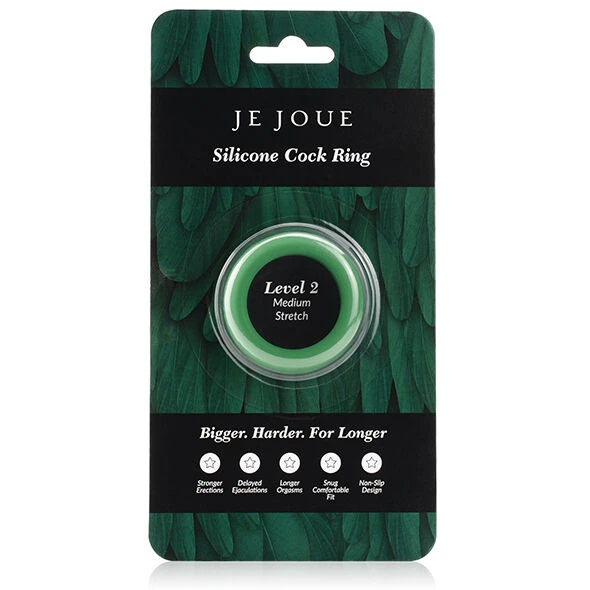 JE Joue siliconen penisring met gemiddelde choke-stand, groen JE Joue siliconen penisring met gemiddelde choke-stand, groen