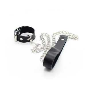 Ohmama Penis-Halskette und Lederarmband mit Metallkette Ohmama Penis-Halskette und Lederarmband mit Metallkette – Bild 2