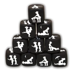 Diablo Picante Haltungswürfel-Set schwarz – erotisches Würfelspiel