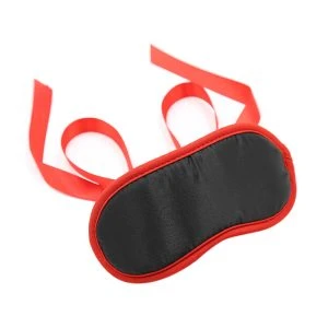 Ohmama Fetish Mask with Red Edges, Black
