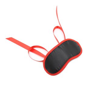 Ohmama fetisjmasker met rode randen, zwart Ohmama fetisjmasker met rode randen, zwart - Afbeelding 2