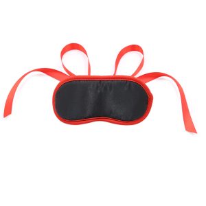 Ohmama fetisjmasker met rode randen, zwart Ohmama fetisjmasker met rode randen, zwart - Afbeelding 4