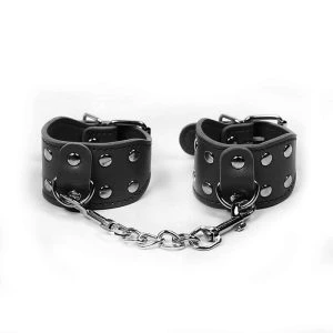 Ohmama Fetish Mini-Handgelenkbefestigungen mit Metallband