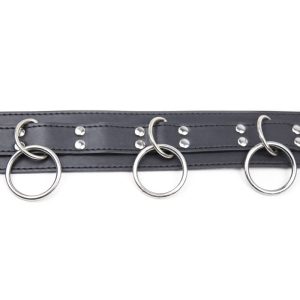 Ohmama Fetish-Submission-Halskette met 3 ringen en leiband Ohmama Fetish-Submission-Halskette met 3 ringen en leiband - Afbeelding 5