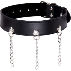 Ohmama Fetish Fetish-halsketting met ringen van kunstleer Ohmama Fetish Fetish-halsketting met ringen van kunstleer - Afbeelding 1