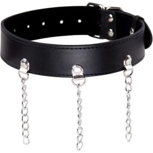 Ohmama Fetish Fetish-halsketting met ringen van kunstleer