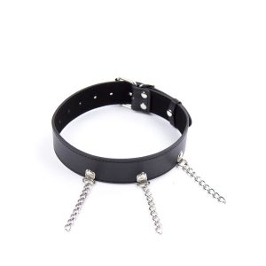 Ohmama Fetish Fetish-halsketting met ringen van kunstleer Ohmama Fetish Fetish-halsketting met ringen van kunstleer - Afbeelding 2