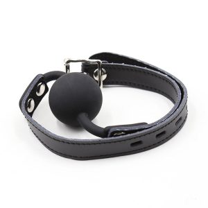 Ohmama siliconen balgag met leren riem en hangslot Ohmama siliconen balgag met leren riem en hangslot - Afbeelding 5