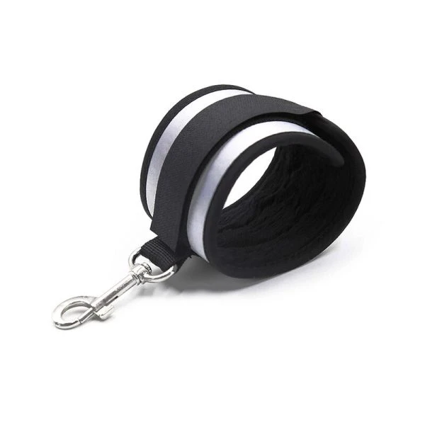 Ohmama Fetish Handgelenkmanschetten aus Neopren und Metall, grau