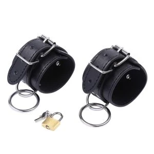 Ohmama O-ring-locked wrist restraints for bondage