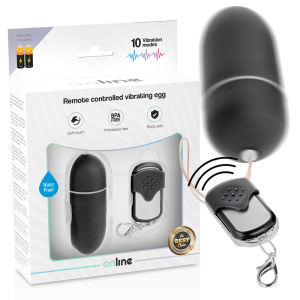 Online vibrating egg with remote control, 10 modes, black Online vibrating egg with remote control, 10 modes, black - Image 1
