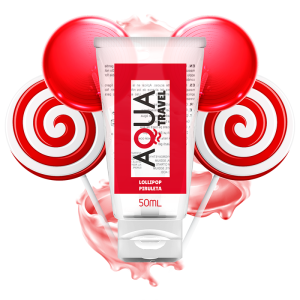 Aqua Travel Water-Based Lubricant with Lollipop Flavour, 50 ml Aqua Travel Water-Based Lubricant with Lollipop Flavour, 50 ml - Image 1